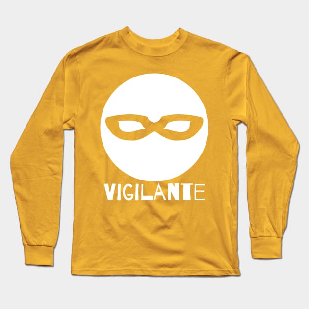 White Mask - Vigilante Long Sleeve T-Shirt by Thedustyphoenix